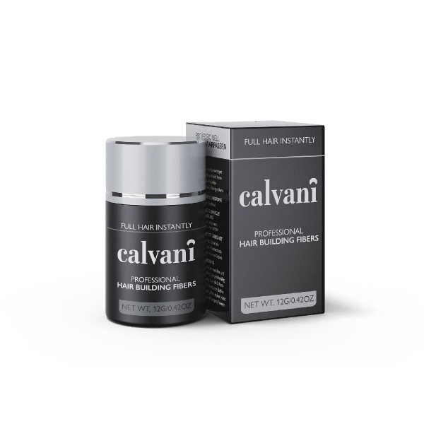 Calvani Hair Building Fibers Σκόνη Πύκνωσης Black (Μαύρο) 12gr