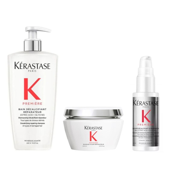 Kérastase SET Première Σαμπουάν Bain Décalcifiant 500ml, Μάσκα Filler Réparateur 200ml & ΔΩΡΟ Concentré Décalcifiant 45ml