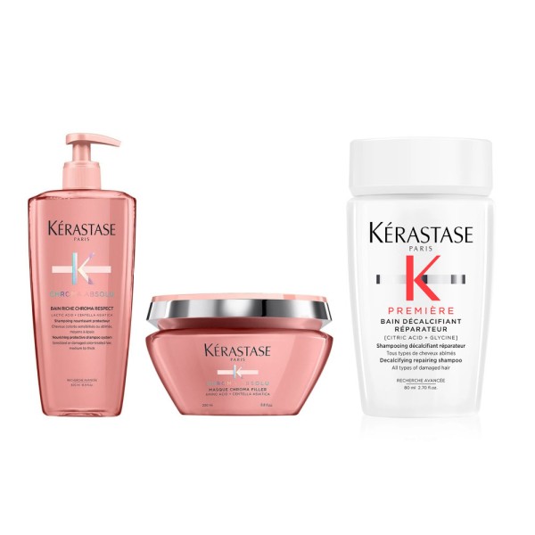 Kerastase - set - Chroma Absolu - Σαμπουάν Bain Riche Respect 500ml, mask 200ml & ΔΩΡΟ Σαμπουάν Bain Décalcifiant 80ml Kerastase - set - Chroma Absolu - Σαμπουάν Bain Riche Respect 500ml, mask 200ml & ΔΩΡΟ Σαμπουάν Bain Décalcifiant 80ml