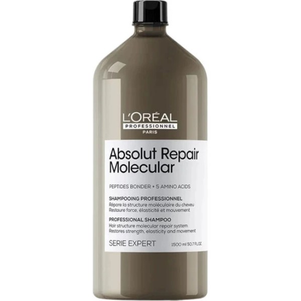 L'Oreal Professionnel - Serie Expert - Absolut Repair Molecular Σαμπουάν επανόρθωσης χωρίς θειικά άλατα για ταλαιπωρημένα μαλλιά - 1500ml