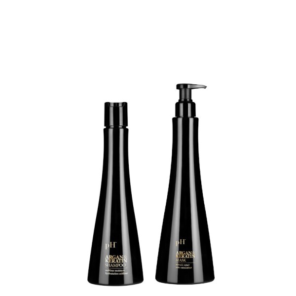 Promo Pack ARGAN & KERATIN PH Laboratories Shampoo (1000ml)  - Hair Mask (1000ml)
