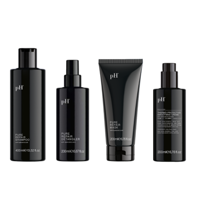 PH LABORATORIES SET PURE REPAIR SHAMPOO 400 ML, DETANGLER 200 ML, MASK 200 ML & ΔΩΡΟ THERMO-PROTECTIVE SMOOTHING CREME 200 ML