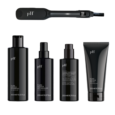 PH LABORATORIES SET PURE STYLER #02 & ΔΩΡΟ PURE REPAIR SHAMPOO 400 ML, DETANGLER 200 ML, MASK 200 ML & THERMO-PROTECTIVE SMOOTHING CREME 200 ML