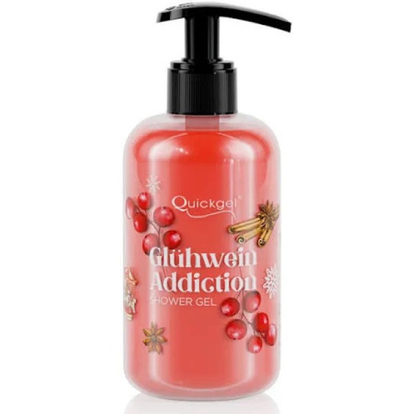 Quickgel Gluhwein Addiction Christmass  Σετ Περιποίησης για Καθαρισμό Σώματος & Ενυδάτωση 3τμχ