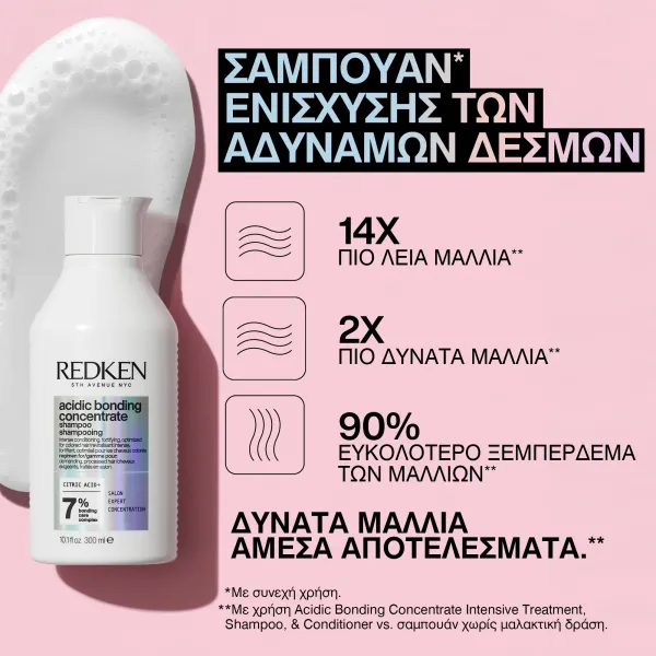Redken - Acidic Bonding Concentrate Σαμπουάν για Ξηρά Ταλαιπωρημένα & Βαμμένα Μαλλιά - 500ml Redken - Acidic Bonding Concentrate Σαμπουάν για Ξηρά Ταλαιπωρημένα & Βαμμένα Μαλλιά - 500ml
